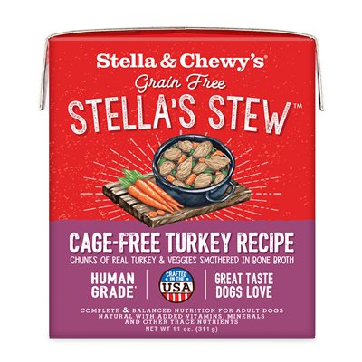 原箱 12 盒優惠 - Stella & Chewy's 單一材料燉肉系列 燉放養火雞肉狗狗鮮食濕糧 11 oz (SS-T-11)