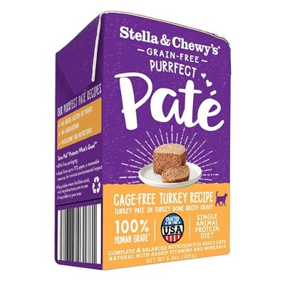 原箱 12 盒優惠 - Stella & Chewy's滋味骨湯肉醬系列 放養火雞肉貓貓鮮食濕糧 5.5 oz (PP-T-5.5)