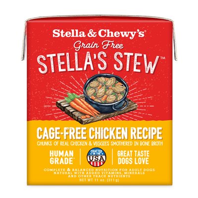 原箱 12 盒優惠 - Stella & Chewy's 單一材料燉肉系列 燉放養雞肉狗狗鮮食濕糧 11 oz (SS-C-11)