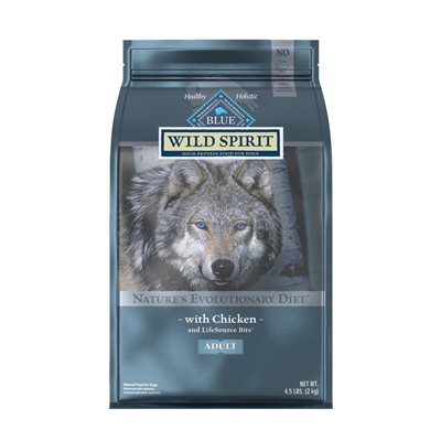    限時優惠 - Blue Buffalo - Wild Spirit 成犬雞肉配方 狗乾糧 4.5 lb (800252)