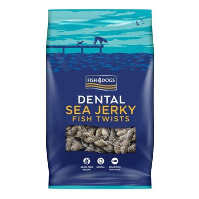 Fish4Dogs Dog Dental Treats - Sea Jerky Fish Twists 天然風乾魚皮擰擰條 100g