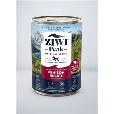 12罐優惠 - ZiwiPeak - 罐裝料理 (狗用) - 鹿肉配方 390g (不設混款)