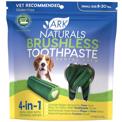 Ark Naturals Brushless-Toothpaste 亮白牙齒小食 (小型犬用) 12oz  - 缺貨