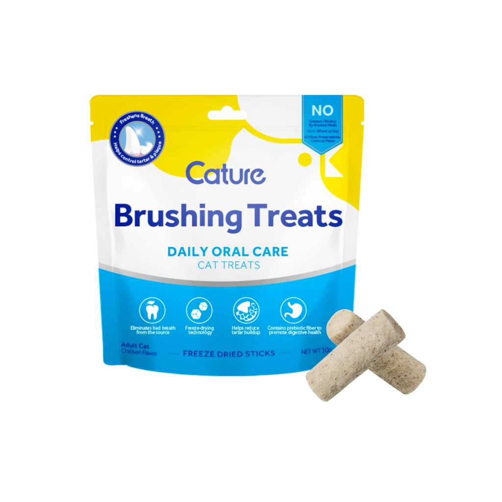 Cature Brushing Treats 小白牙凍乾潔齒棒 10g (雞)