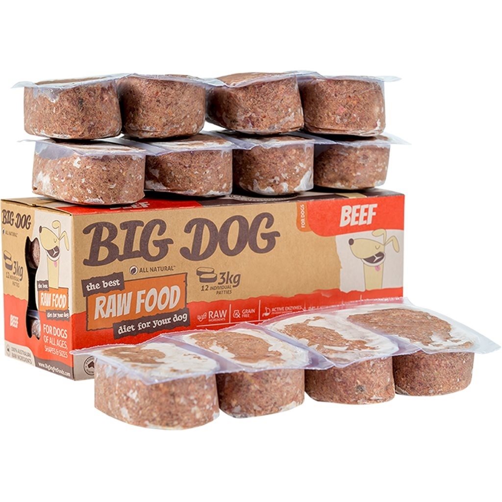 兩盒套裝優惠 - Big Dog BARF (急凍狗糧) - Beef 牛配方  3Kg