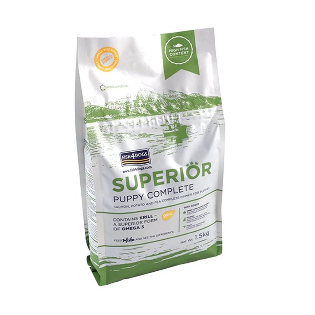 Fish4Dogs Superior Puppy Food Complete海洋升級系列三文魚幼犬 狗乾糧 1.5kg 