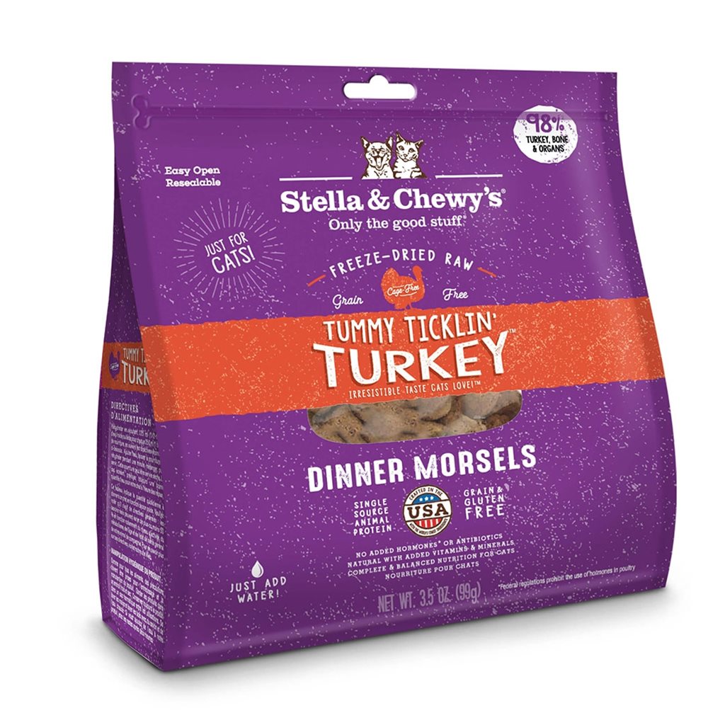 Stella & Chewy's - Freeze Dried Tummy Ticklin' Turkey Dinner - 火雞肉 貓配方 18oz 凍乾生肉糧 (SC040)