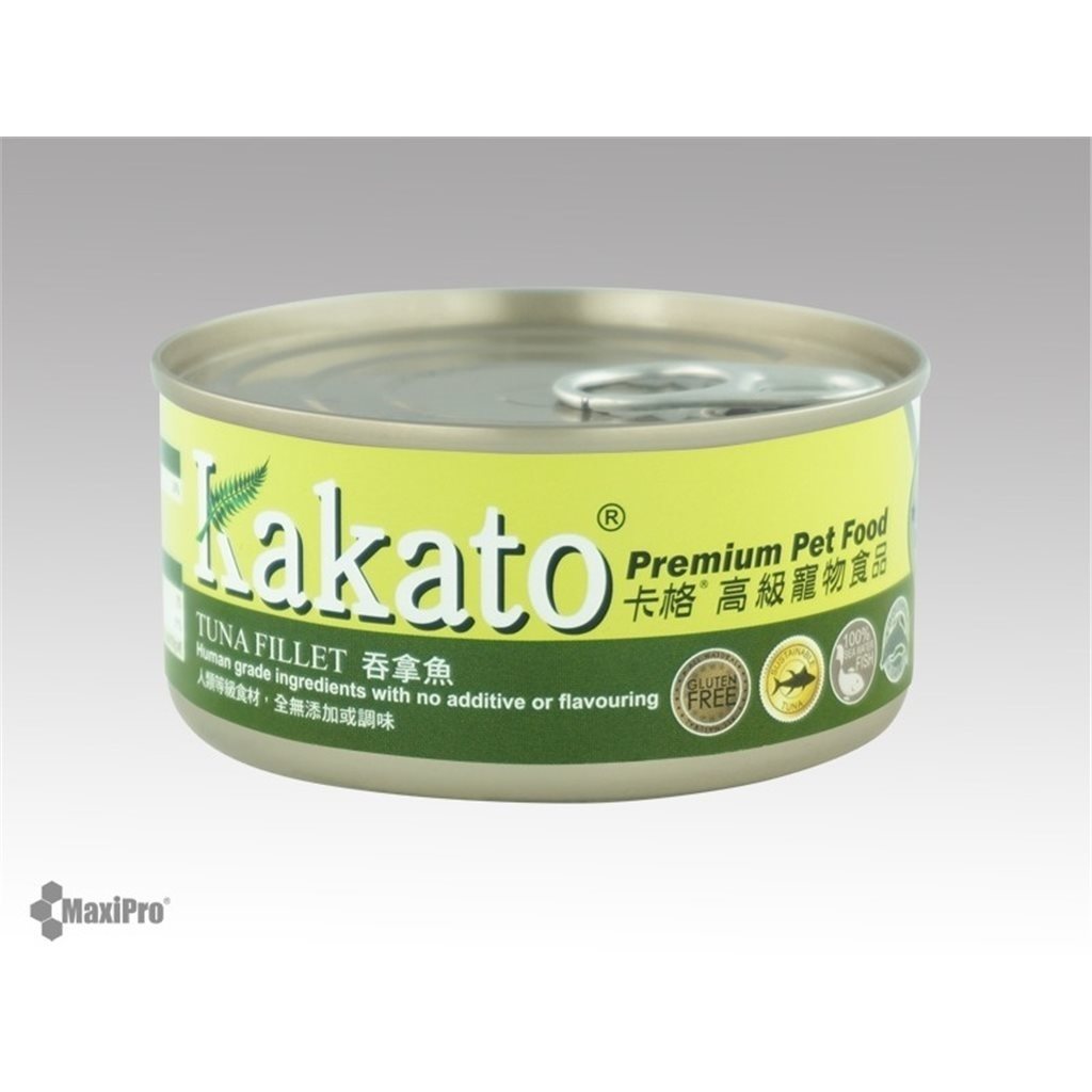 48 罐優惠套裝 - Kakato 卡格 Tuna Fillet 吞拿魚 罐頭 (貓狗合用) 70g (713)