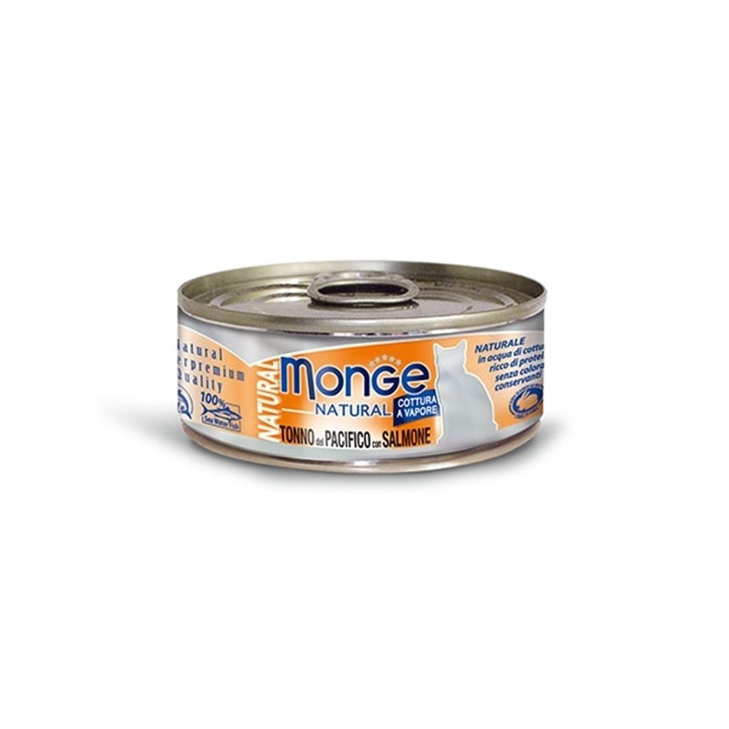 24 罐優惠套裝 - Monge 野生海魚系列 - 吞拿魚+三文魚 (橙) 80g
