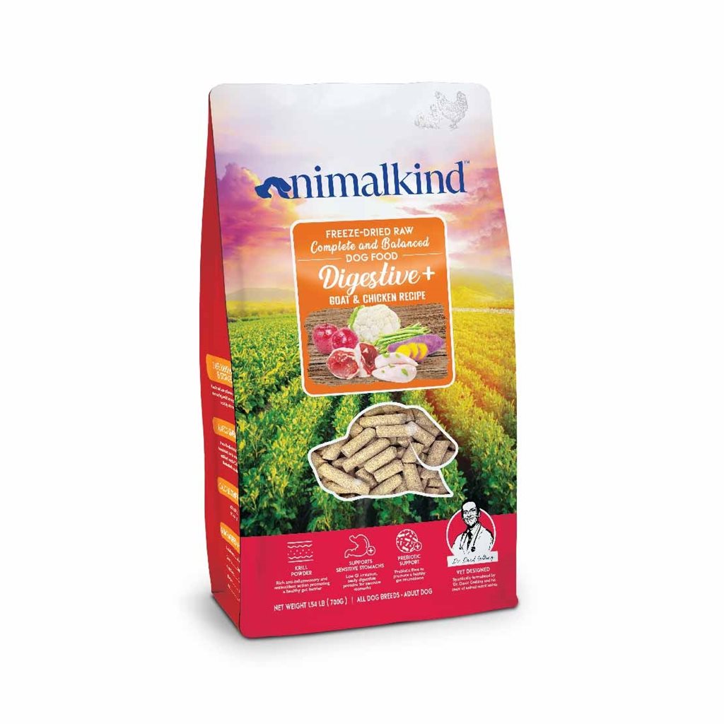 Animalkind - Freeze-Dried Raw Dog Digestive+ - Goat & Chicken 山羊和雞肉配方 狗鮮肉凍乾生肉糧 340g