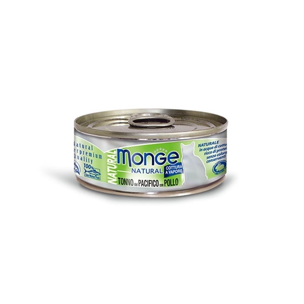 24罐優惠套裝 - Monge 野生海魚系列 - 吞拿魚+雞 (青) 80g