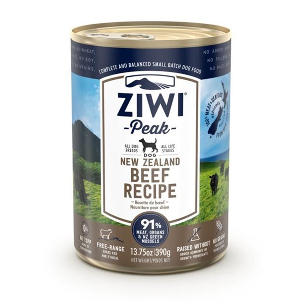 12罐優惠 - ZiwiPeak - 罐裝料理 (狗用) - 牛肉配方 390g  (不設混款)