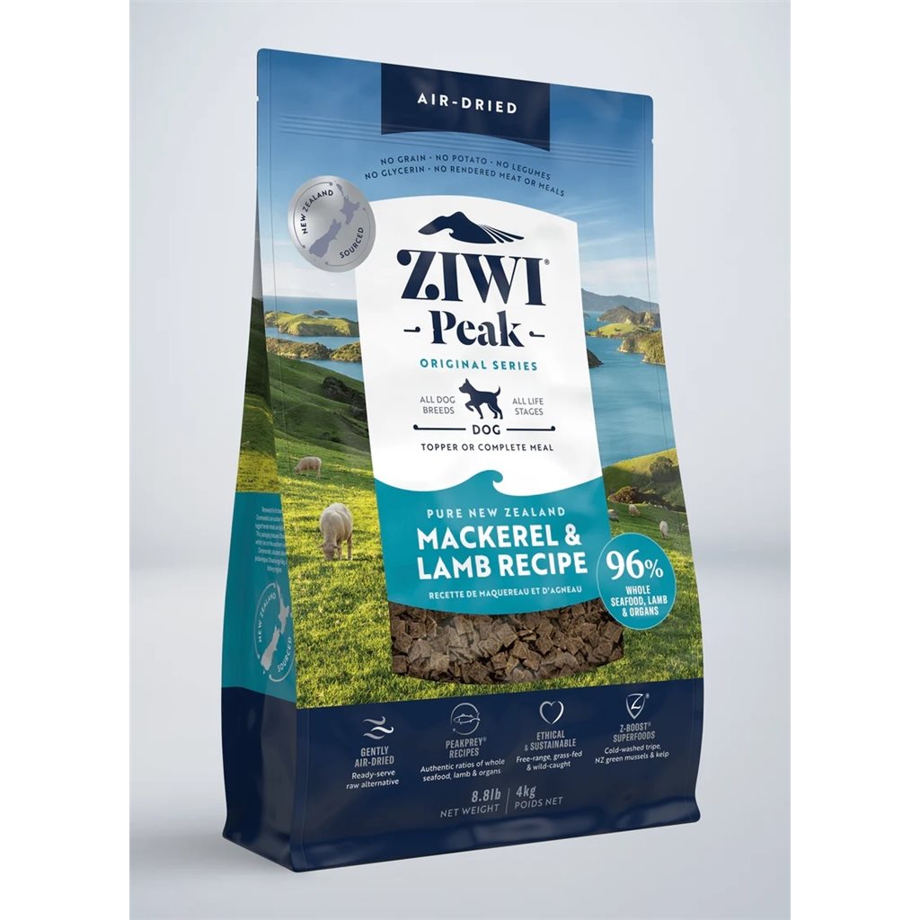 ZiwiPeak 無穀物 風乾脫水 狗糧 - Mackerel & Lamb 鯖魚羊肉 4kg(ADML4)