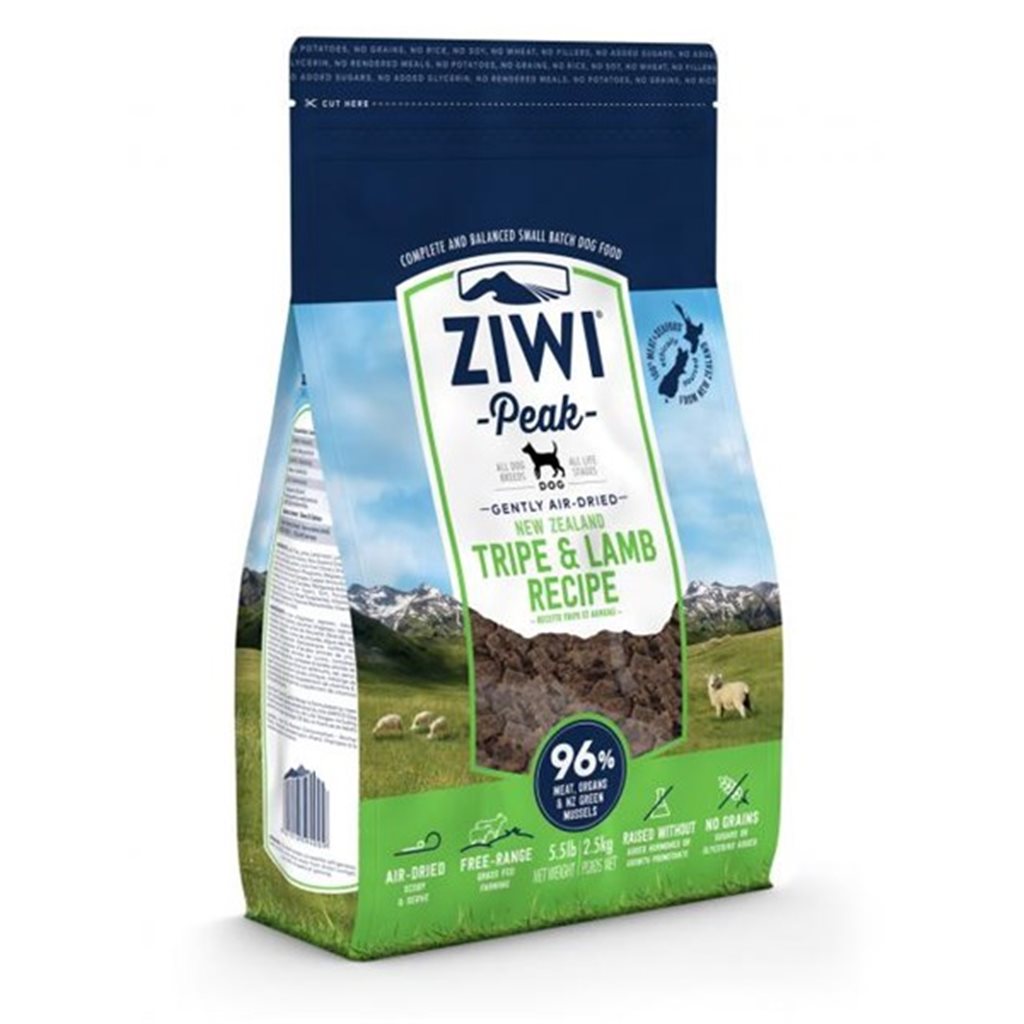 ZiwiPeak 無穀物 風乾脫水 狗糧 - Tripe & Lamb 羊肚羊肉 2.5kg(ADTL2.5)