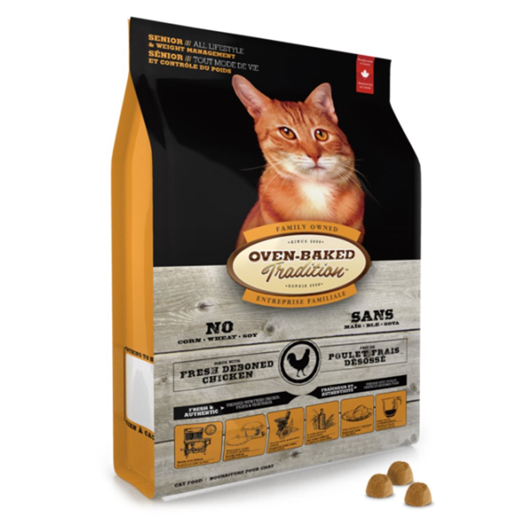 Oven-Baked Cat 體重控制配方 - 老貓乾糧 5lb  (橙)