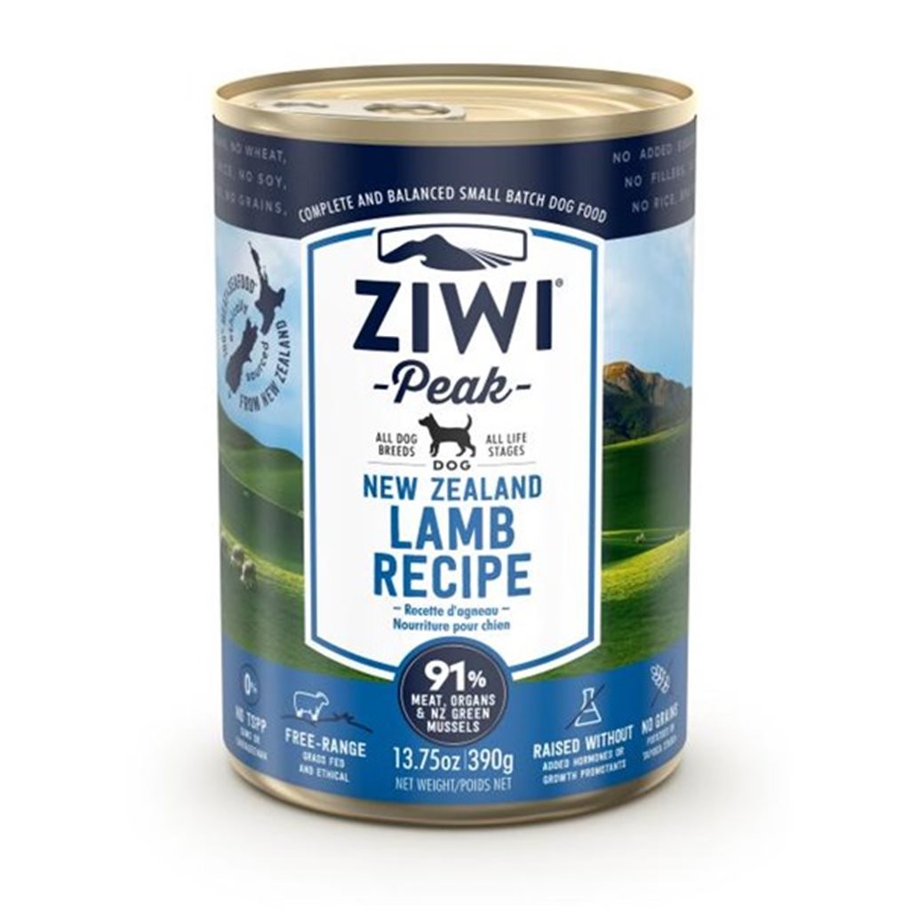 12罐優惠 - ZiwiPeak - 罐裝料理 (狗用) - 羊肉配方 390g  (不設混款)