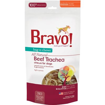 Bravo - Dried Beef Trachea 天然風乾牛天梯 3.5" (4件) - 缺貨