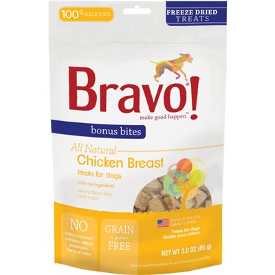 Bravo - Freeze Dried Chicken Breast 脫水走地雞胸粒 (天然、沒有注射激素及賀爾蒙) 3oz - 缺貨
