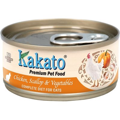 48 罐優惠套裝 - Kakato 卡格 貓主食罐系列 - 雞、扇貝、蔬菜 70g (766)