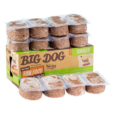 兩盒優惠套裝 - Big Dog BARF (急凍狗糧) - Turkey 火雞配方  3Kg