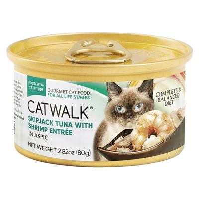 24 罐優惠套裝 - Catwalk 鰹吞拿魚+ 海蝦貓主食罐 80g (CW-RDC)
