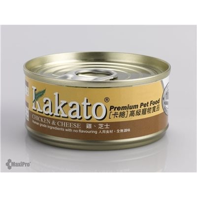 48 罐優惠套裝 - Kakato 卡格 Chicken & Cheese 雞、芝士 (貓狗合用) 170g (826)