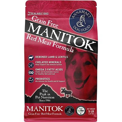 Annamaet Manitok (Dog) 草原大地 無穀物狗糧 - 低灰質羊肉 鯡魚 5lb (到期01/2023)