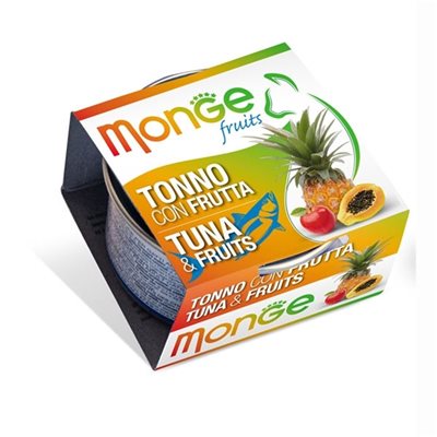 24罐優惠套裝 - Monge 清新水果系列 - 吞拿魚+雜果 80g