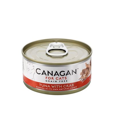 12 罐優惠套裝 - Canagan Tuna with Crab 無穀物 吞拿魚伴蟹肉 肉絲貓罐 (紅) 75g