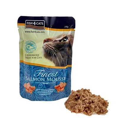 6 包優惠套裝 - Fish4Cats Salmon Mousse 4 Cats 海藻精華鮭魚慕絲 (貓) 99g