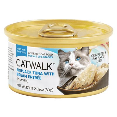 24 罐優惠套裝 - Catwalk 鰹吞拿魚 + 鯛魚貓罐頭 80g  (CW-TBC)~ 需預訂