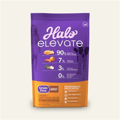 Halo - Elevate 無榖物凍乾生肉外層雞肉甜薯配方成犬糧 20 lb (51120)