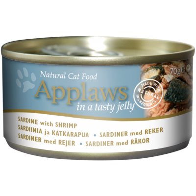 Applaws 全天然 啫喱 罐頭 - 沙丁魚 + 蝦 70g (細)