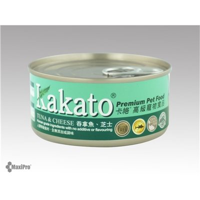 24 罐優惠套裝 - Kakato 卡格 Tuna & Cheese 吞拿魚、芝士 (貓狗合用) 170g (827)