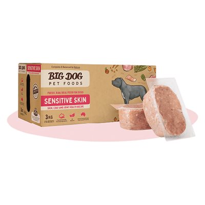 四盒套裝優惠 - Big Dog BARF (急凍狗生肉糧) - Sensitive Skin 皮膚護理配方 3Kg