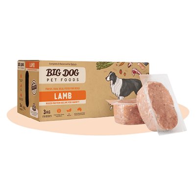 四盒優惠套裝 - Big Dog BARF (急凍狗生肉糧) - Lamb 羊配方  3Kg
