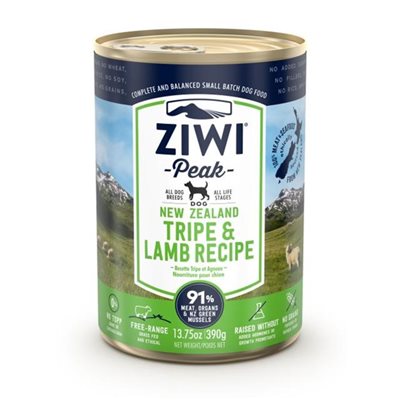 12罐優惠 - ZiwiPeak - 罐裝料理 (狗用) - 草胃羊肉配方 390g  (不設混款)