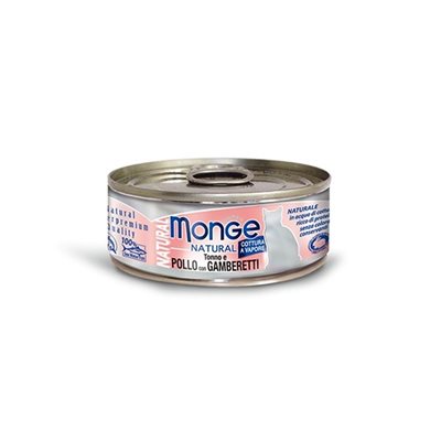 24罐優惠套裝 - Monge 野生海魚系列 - 吞拿魚+雞肉+海蝦 (粉) 80g
