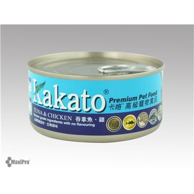 24 罐優惠套裝 - Kakato 卡格 Tuna & Chicken 吞拿魚 雞肉 罐頭 (貓狗合用) 170g (808)