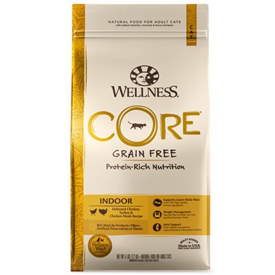 Wellness Core 無穀物貓用配方 - 室內貓 (雞肉) 11lb (8853)