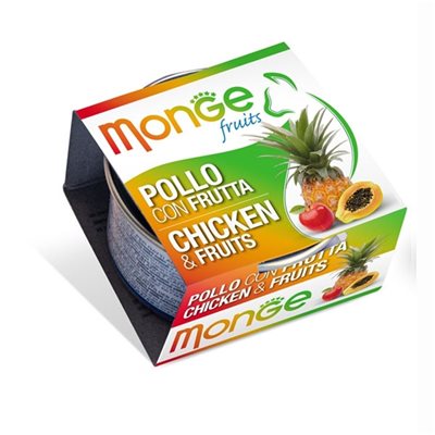 24 罐優惠套裝 - Monge 清新水果系列 - 雞肉+雜果 80g