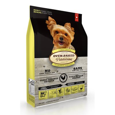 Oven-Baked (Dog) - 北美走地雞配方 12.5lb (細粒) (黃)  (OBT_12.5C_S) 