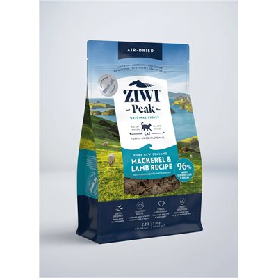 ZiwiPeak 無穀物 風乾脫水 貓糧 - Mackerel & Lamb 鯖魚羊肉 1kg(ACML1)