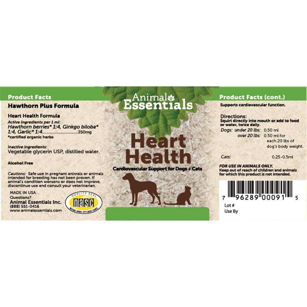 Animal Essentials - Heart Health (Hawthorn Plus ) 治療養生草本系列 - 強化心臟抗氧化配方 2oz - 缺貨中