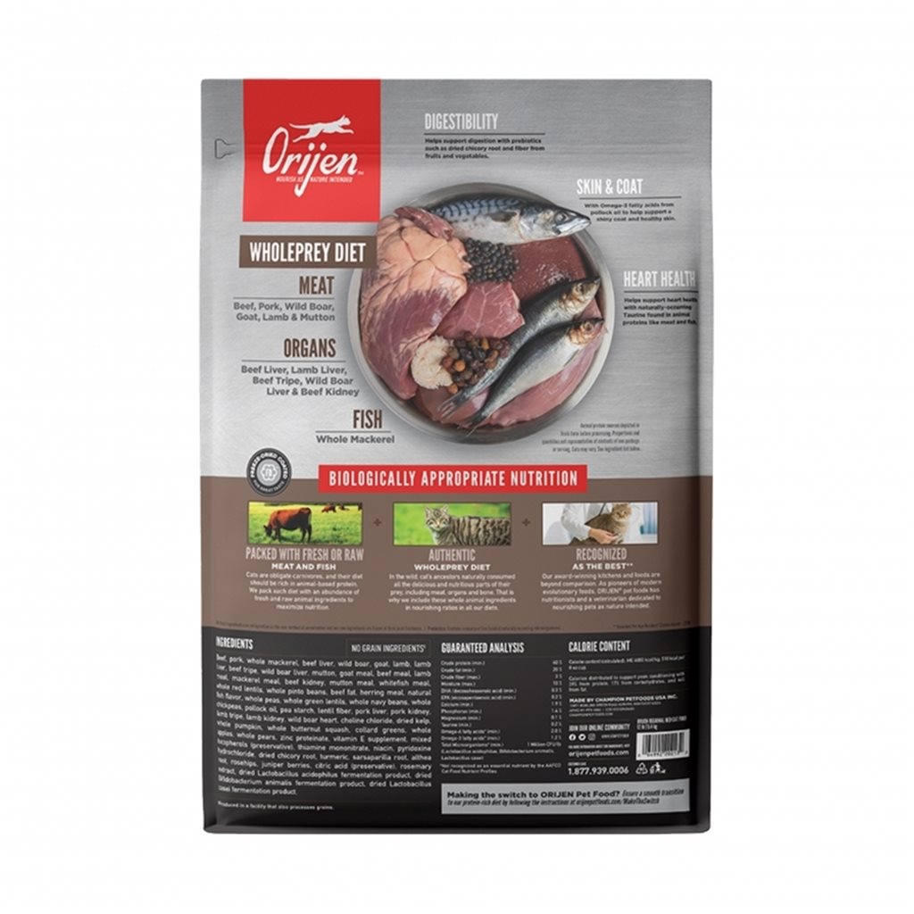 Orijen 無穀物紅肉 (貓咪) 專用配方 5.4kg  