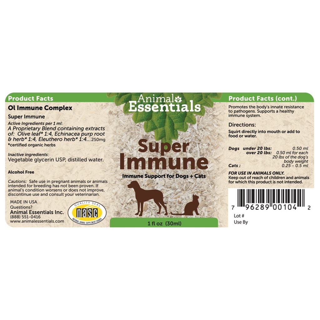 Animal Essentials - Super Immune (OL-lmmune) 治療養生草本系列 - 強化免疫系統配方 1oz  - 缺貨