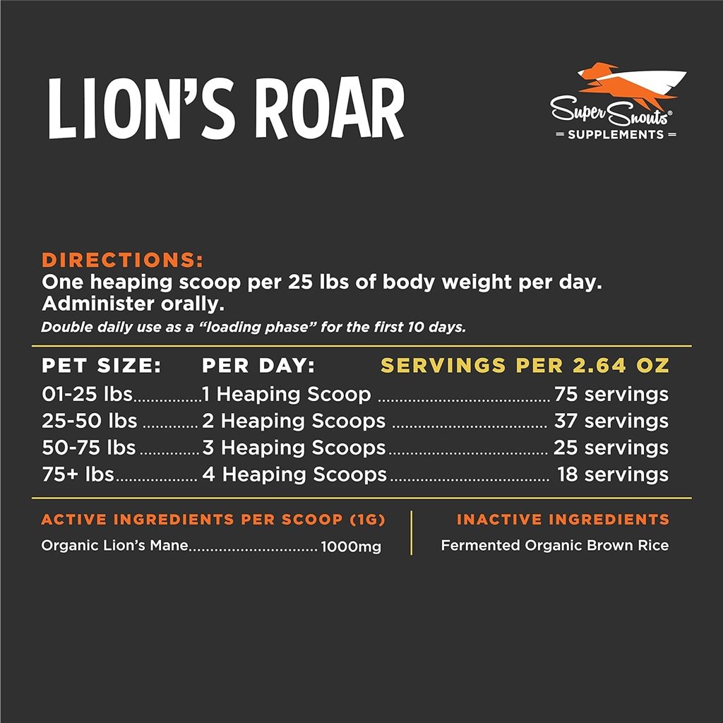 Super Snout - Lion's Roar (猴頭菇) 活腦 75g (貓狗適用)(DG342)