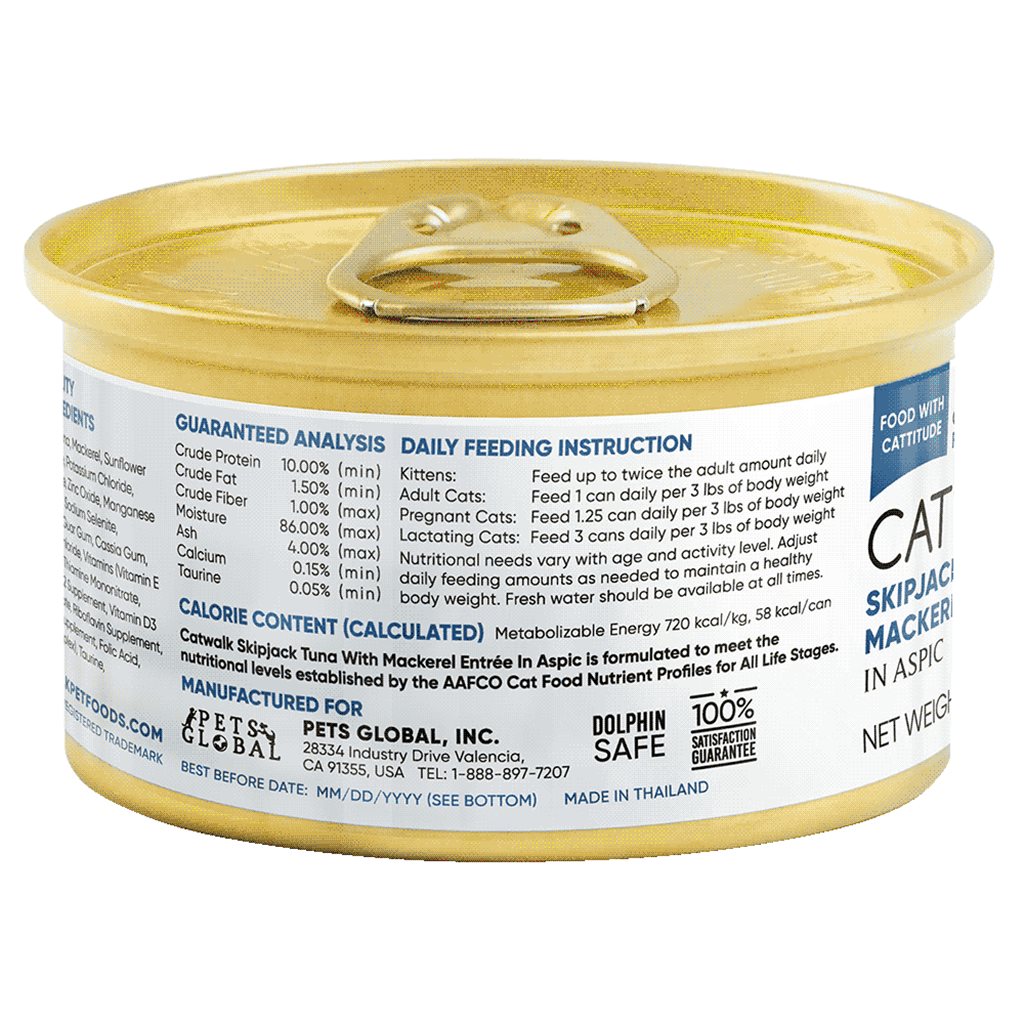 24 罐優惠套裝 - Catwalk 鰹吞拿魚 + 鯖魚貓主食罐 80g (CW-TMC)~ 需預訂
