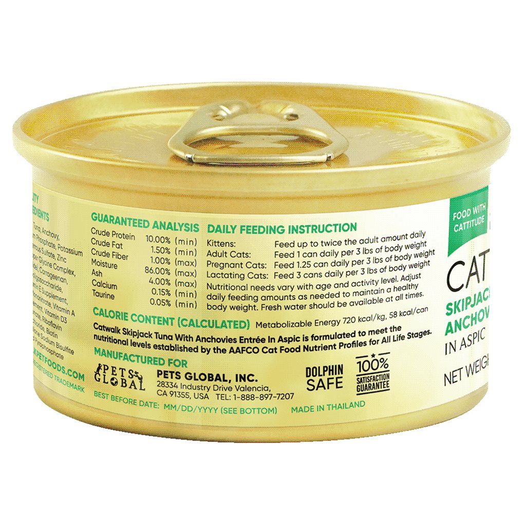 24 罐優惠套裝 - Catwalk 鰹吞拿魚+ 鯷魚貓主食罐 80g (CW-PUC)~ 需預訂