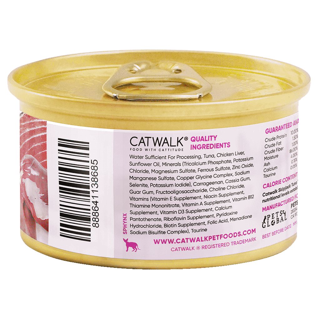 24 罐優惠套裝 - Catwalk 鰹吞拿魚+ 雞肝貓主食罐 80g (CW-TLC)~ 需預訂